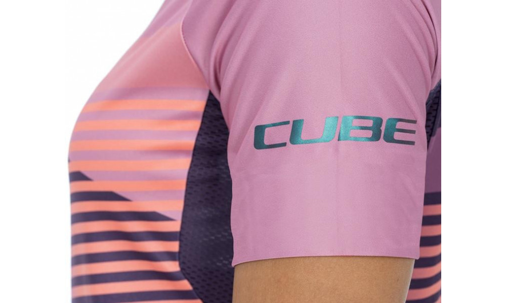 Dviratininko marškinėliai Cube Teamline WS Round Neck S/S violet'n'rose - 3