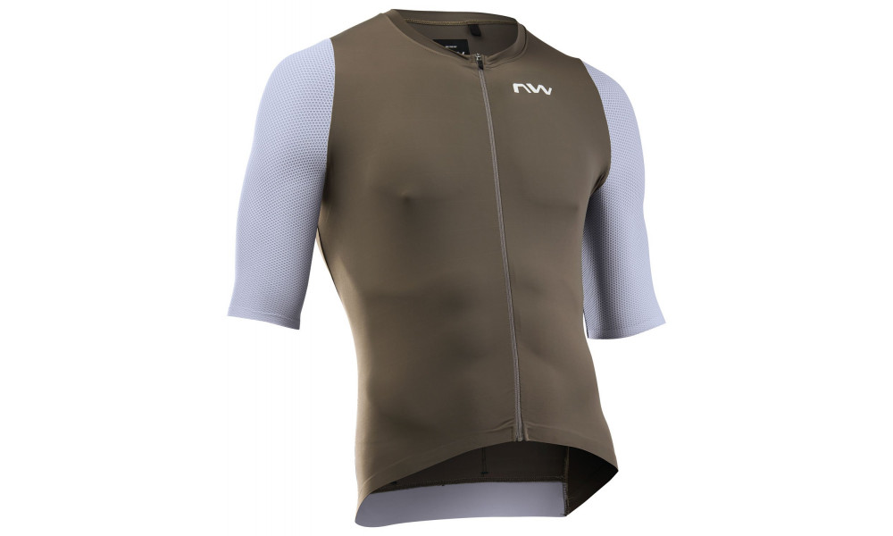 Dviratininko marškinėliai Northwave Extreme EVO S/S sand-ice grey - 1