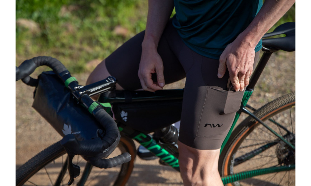 Šortai su petnešomis Northwave Extreme Pro 2 brown - 6