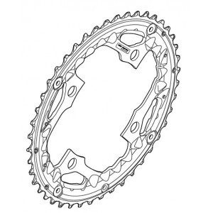 Priekinis dantratis Shimano DEORE FC-T521 110mm 3x10-speed 44T-AE black