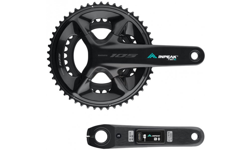 Priekinis žvaigždžių blokas su galios matuokliu INPEAK Twin2 Shimano 105 FC-R7100 50-34T - 3