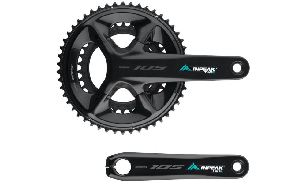 Priekinis žvaigždžių blokas su galios matuokliu INPEAK Twin2 Shimano 105 FC-R7100 50-34T - 14