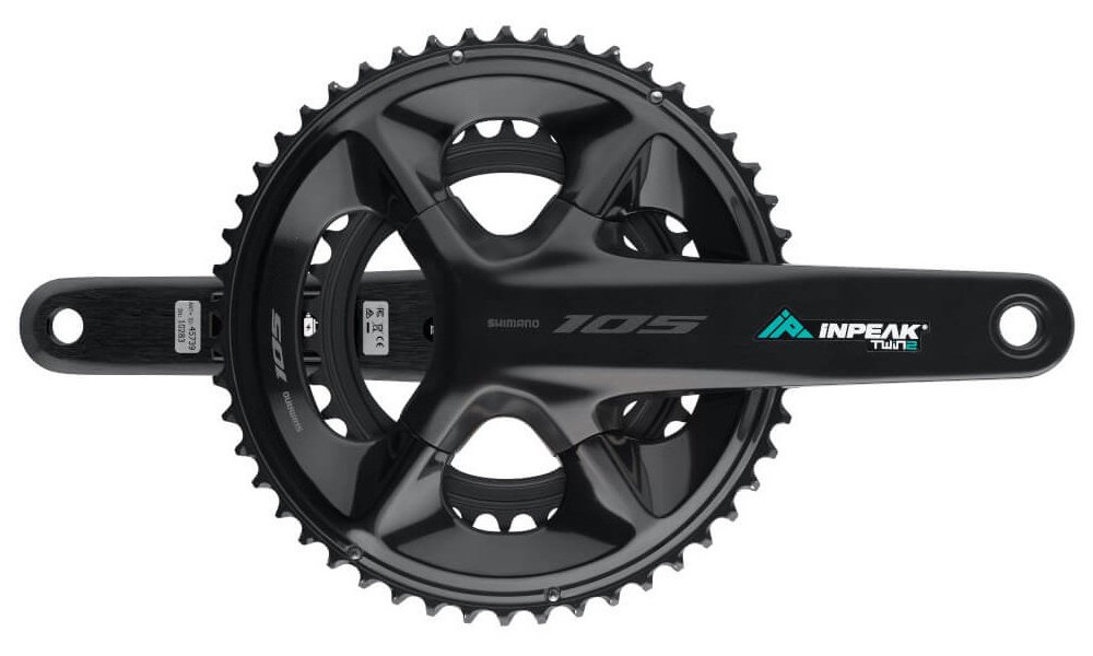 Priekinis žvaigždžių blokas su galios matuokliu INPEAK Twin2 Shimano 105 FC-R7100 52-36T - 1