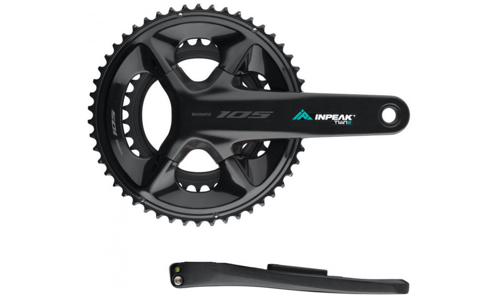 Priekinis žvaigždžių blokas su galios matuokliu INPEAK Twin2 Shimano 105 FC-R7100 52-36T - 13