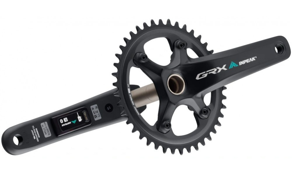 Priekinis žvaigždžių blokas su galios matuokliu INPEAK Twin2 Shimano GRX FC-RX820-1 40T - 5
