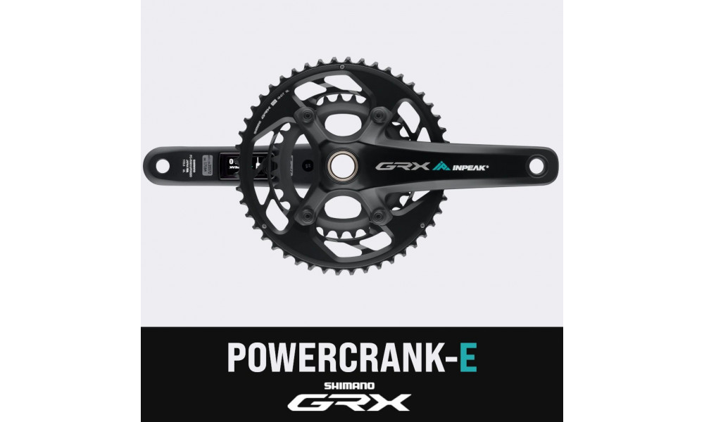 Priekinis žvaigždžių blokas su galios matuokliu INPEAK Twin2 Shimano GRX FC-RX820-2 48-31T - 2