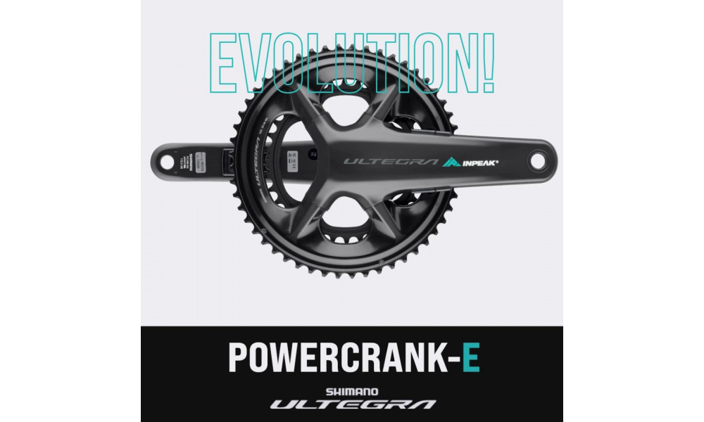 Priekinis žvaigždžių blokas su galios matuokliu INPEAK Twin2 Shimano Ultegra FC-R8100 50-34T - 3