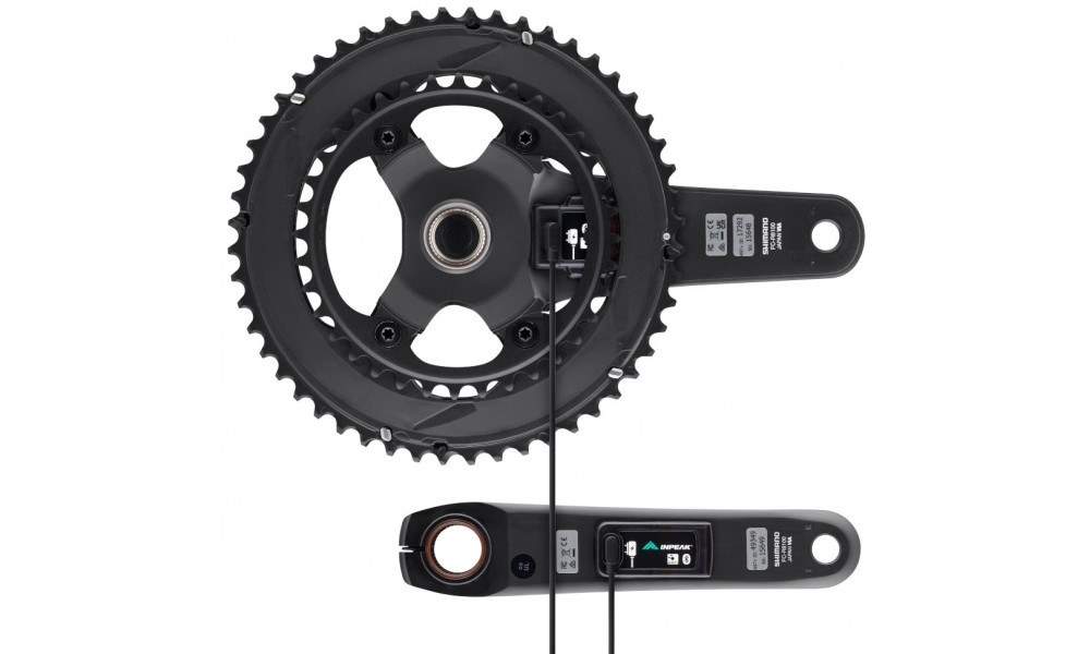 Priekinis žvaigždžių blokas su galios matuokliu INPEAK Twin2 Shimano Ultegra FC-R8100 52-36T - 7