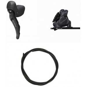 Diskiniai stabdžiai priekiniai Shimano GRX ST-RX600 (L) + BR-RX410 (F) J-kit flat 2x11-speed