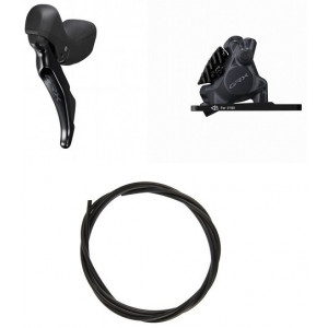 Diskiniai stabdžiai priekiniai Shimano GRX ST-RX400 (L) + BR-RX410 (F) J-Kit flat 2x10-speed