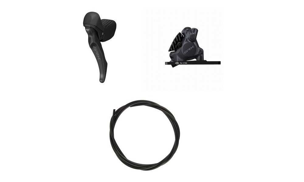 Diskiniai stabdžiai priekiniai Shimano GRX BL-RX610-L (L) + BR-RX410 (F) J-Kit flat 1x12-speed 