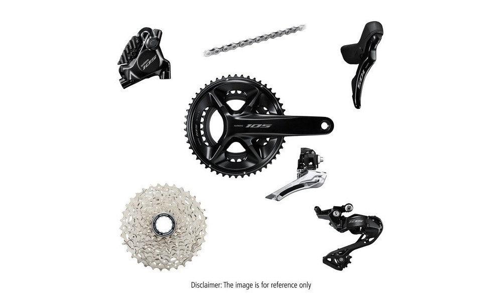 Važiuoklės dalių grupės komplektas Shimano 105 R7120 Mech 172.5mm 52x36T 