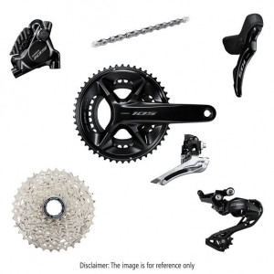 Važiuoklės dalių grupės komplektas Shimano 105 R7120 Mech 165mm 52x36T