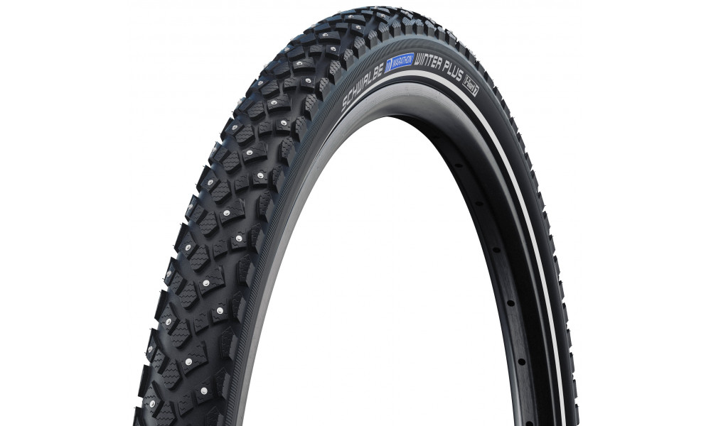 Padanga 28" Schwalbe Winter HS 396 Active Wired 42-622 / 28x1.60 Black-Reflex - 1