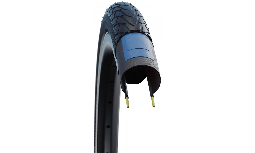 Padanga 28" Schwalbe Marathon Racer HS 429, Perf Wired 35-622 / 28x1.35 Black-Reflex - 3