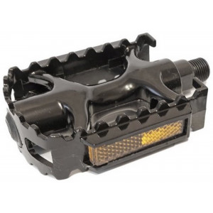 Pedalai Azimut MTB black Alu 9/16" su guoliais ir atšvaitais (1003)