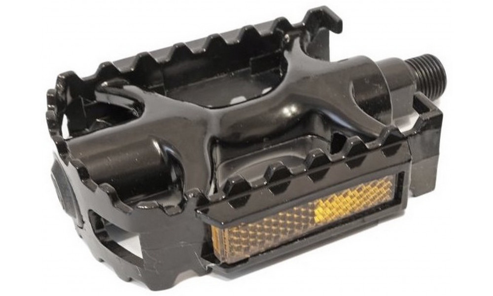 Pedalai Azimut MTB black Alu 9/16" su guoliais ir atšvaitais (1003) - 1