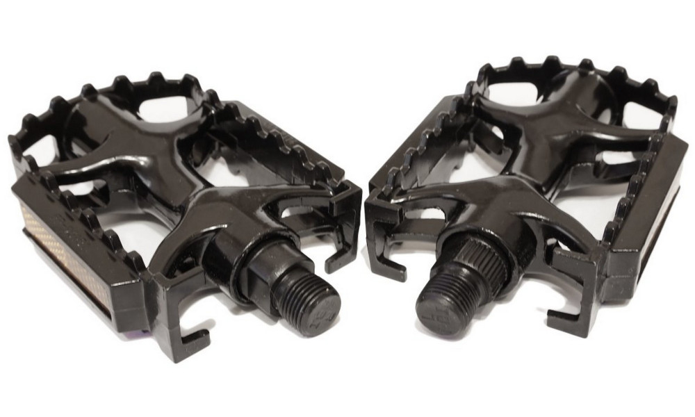 Pedalai Azimut MTB black Alu 9/16" su guoliais ir atšvaitais (1003) - 4