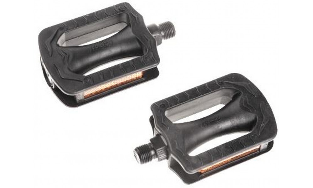 Pedalai Azimut vaikiški Flat plastic 9/16" su guoliais ir atšvaitais (1007w) - 2