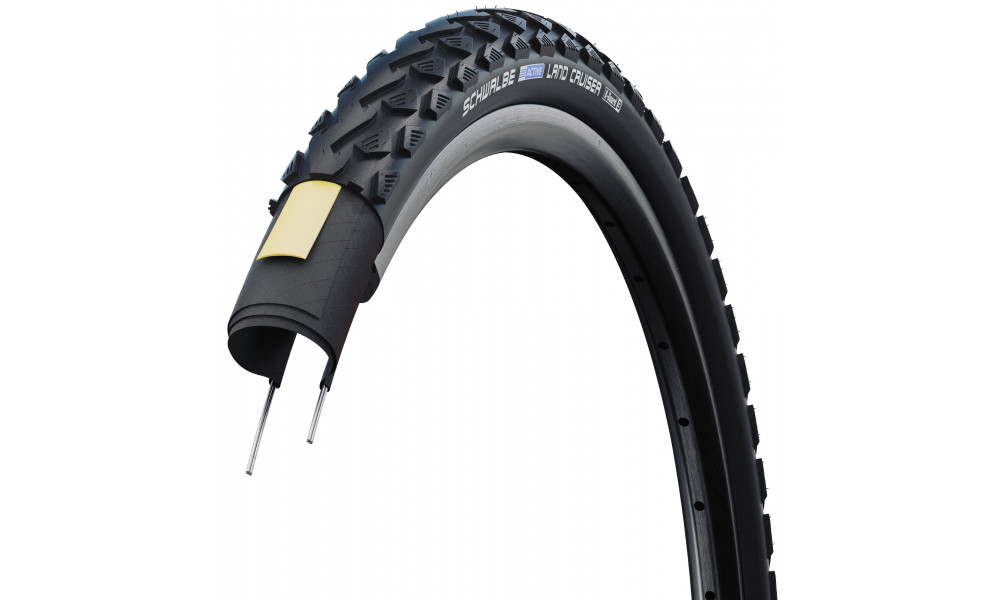 Padanga 26" Schwalbe Land Cruiser HS 450 Active Wired 47-559 / 26x1.75 Black - 2