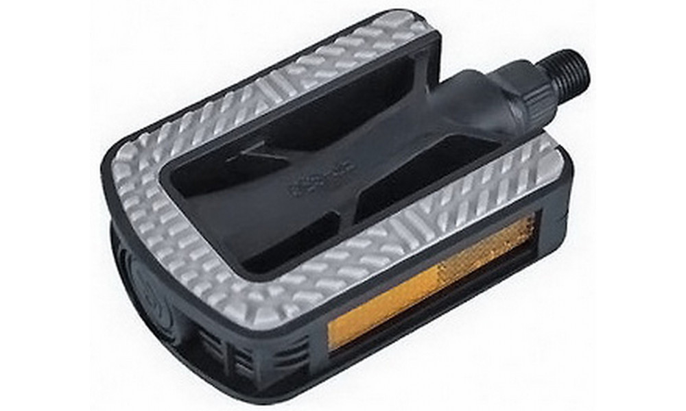 Pedalai Azimut City Antislip plastikiniai 9/16" su guoliais ir atšvaitais (1013) - 1