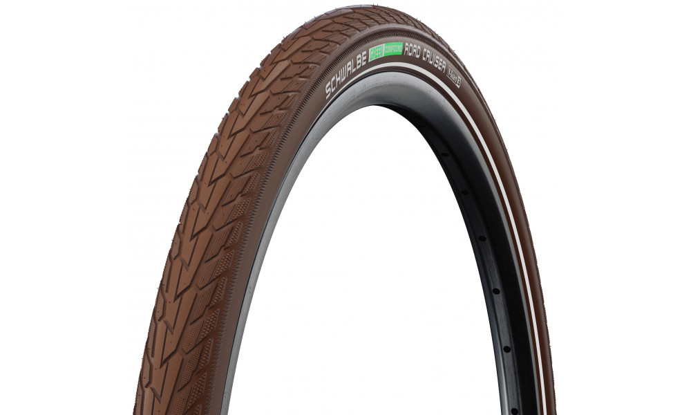 Padanga 28" Schwalbe Road Cruiser HS 484 Active Wired 42-622 / 28x1.60 Brown-Reflex - 1