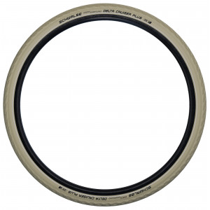 Padanga 28" Schwalbe Delta Cruiser Plus HS 431, Active Wired 37-622 / 28x1.40 Creme-Reflex