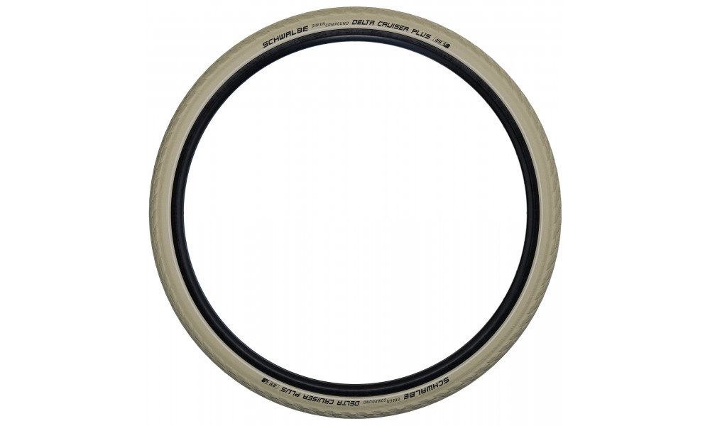 Padanga 28" Schwalbe Delta Cruiser Plus HS 431, Active Wired 37-622 / 28x1.40 Creme-Reflex - 2