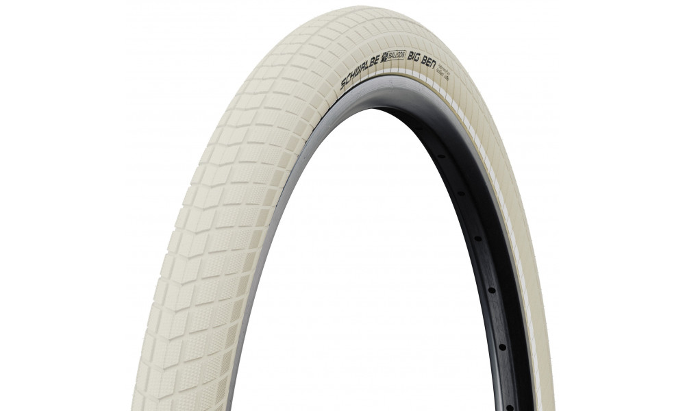 Padanga 28" Schwalbe Big Ben HS 439 Active Wired 50-622 / 29x2.00 Creme-Reflex 