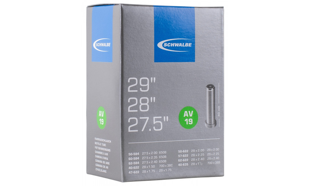 Kamera 27.5/28/29" Schwalbe AV19 (50/62-584 - 40/62-622) - 1