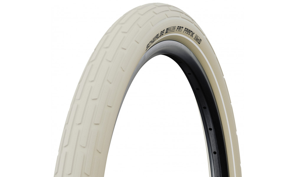 Padanga 28" Schwalbe Fat Frank HS 375, Active Wired 50-622 / 29x2.00 Creme-Reflex - 1