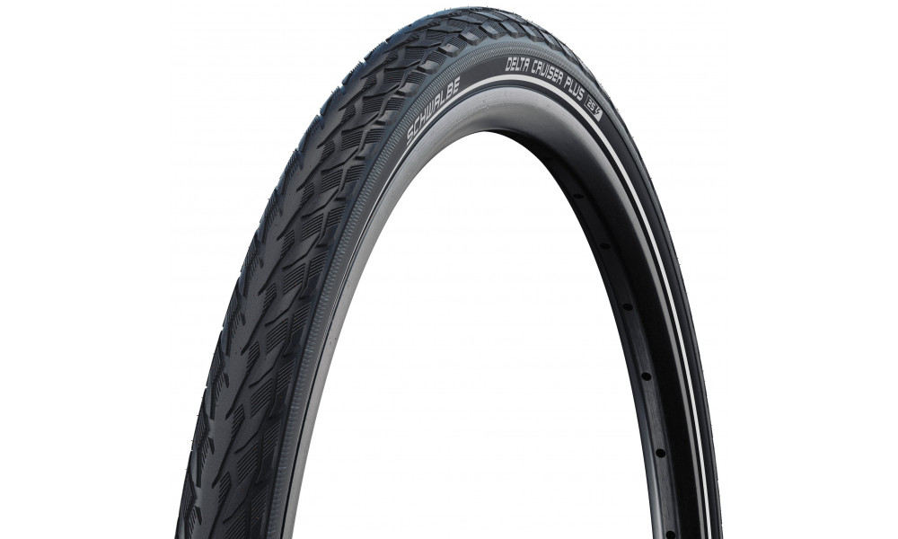 Padanga 28" Schwalbe Delta Cruiser Plus HS 431 Active Wired 47-622 / 28x1.75 Black-Reflex 