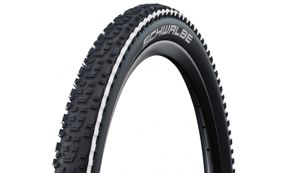 Padanga 27.5" Schwalbe Rapid Rob HS 425 Active Wired 57-584 / 27.5x2.25 White Stripes 