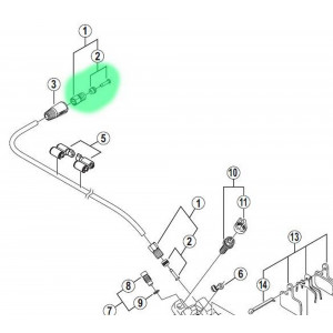 Diskinių stabdžių žarnelės tvirtinimo elementai Shimano SM-BH59 su varžtu