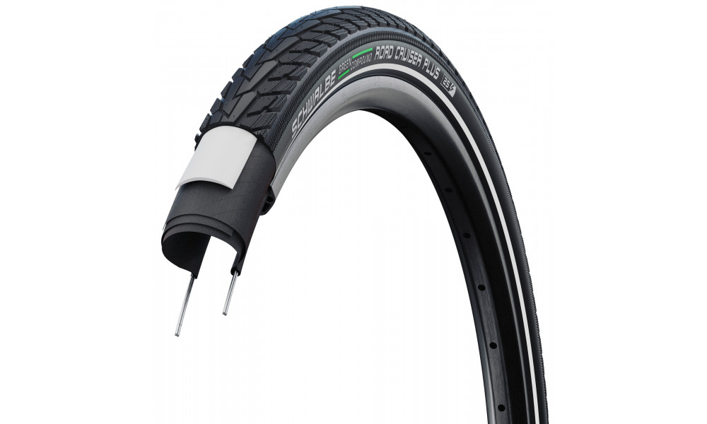 Padanga 24" Schwalbe Road Cruiser Plus HS 484 Active Wired 47-507 GreenCompound Reflex - 2
