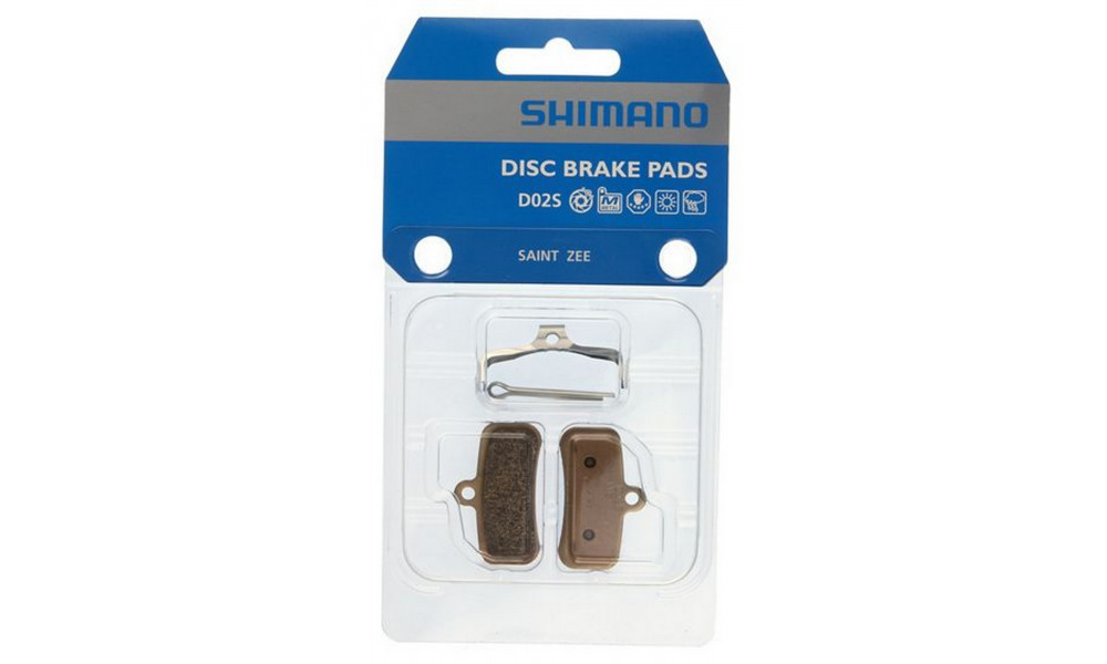 Diskinių stabdžių kaladėlės Shimano D02S Metal - 2