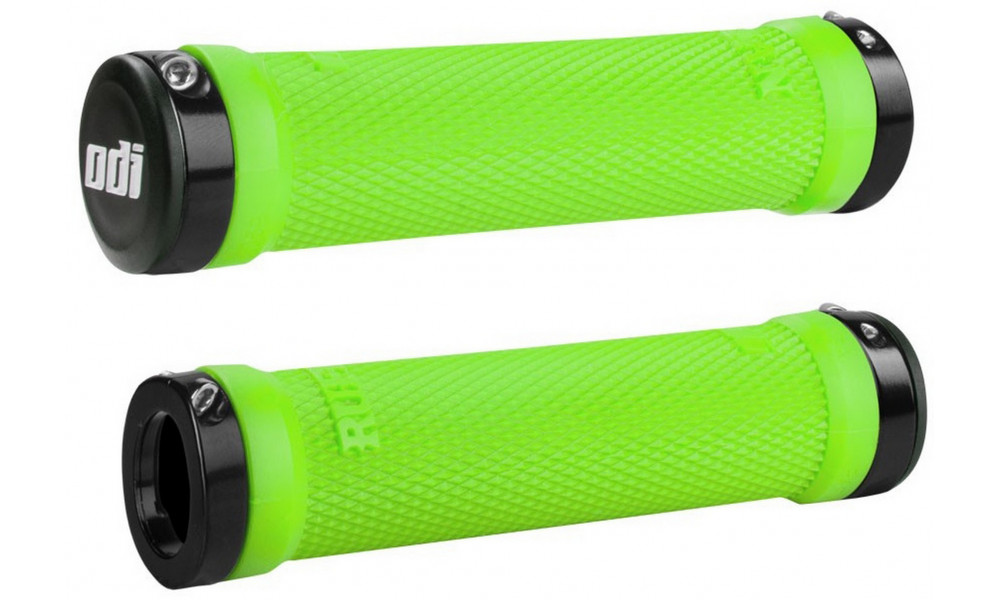 Vairo rankenėlės ODI Ruffian MTB Lock-On Bonus Pack Lime Greeen/Black 