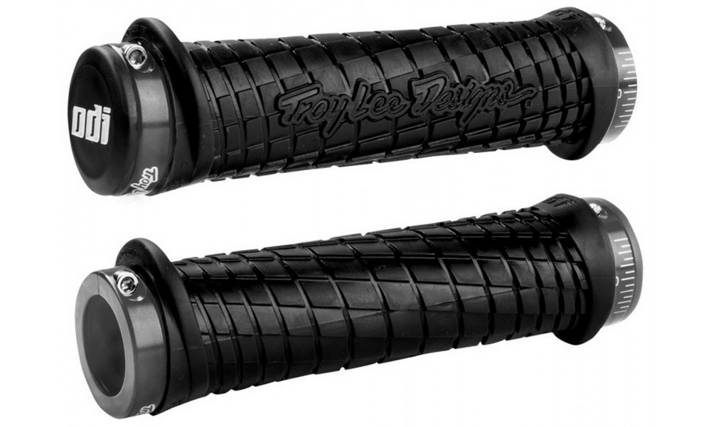 Vairo rankenėlės ODI Troy Lee Designs Signature MTB Lock-On Black/Grey 