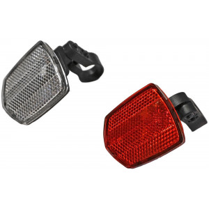 Dviračio aksesuarai "Atšvaitai" Azimut baltas ir raudonas su laikikliais