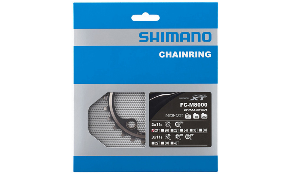 Priekinis dantratis Shimano XT FC-M8000-BB - 2