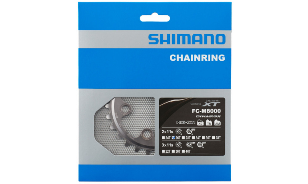 Priekinis dantratis Shimano XT FC-M8000-BC - 3