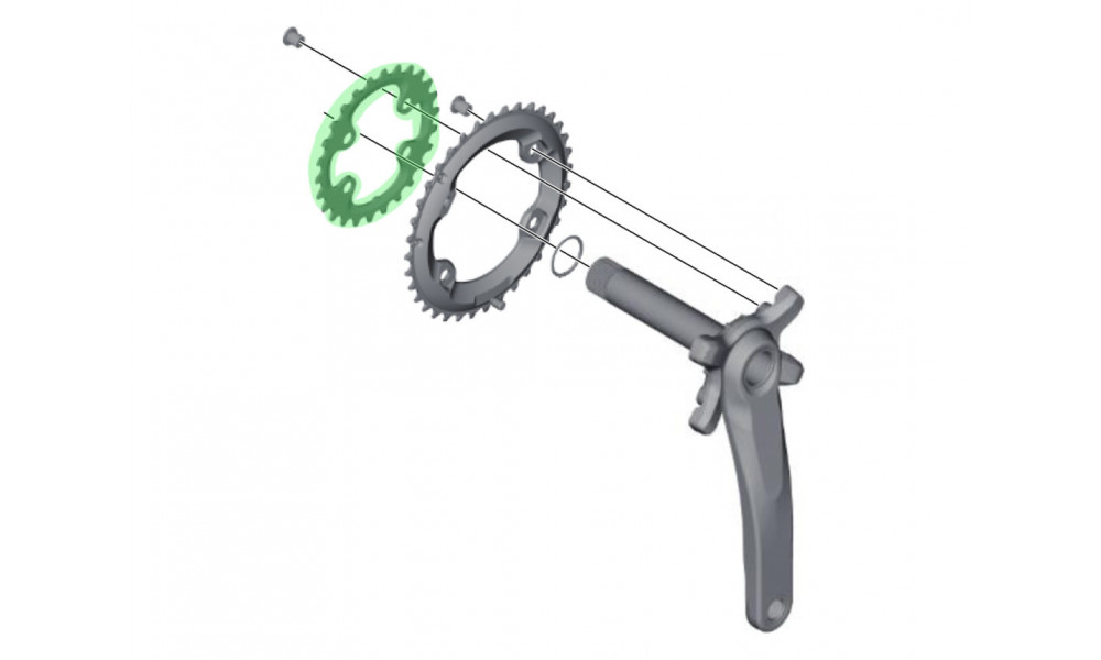 Priekinis dantratis Shimano XT FC-M8000-BD - 3