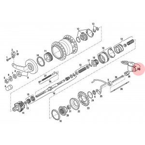 Dėžutės tvirtinimo varžtas įvorėms SRAM S7 ir P5