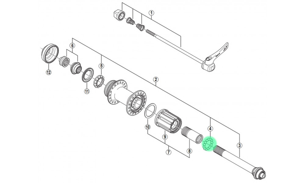 Guolio rutuliukas įvorei Shimano 3/16" plieninis - 2