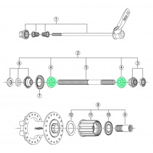 Guolio rutuliukas įvorei Shimano 1/4" plieninis
