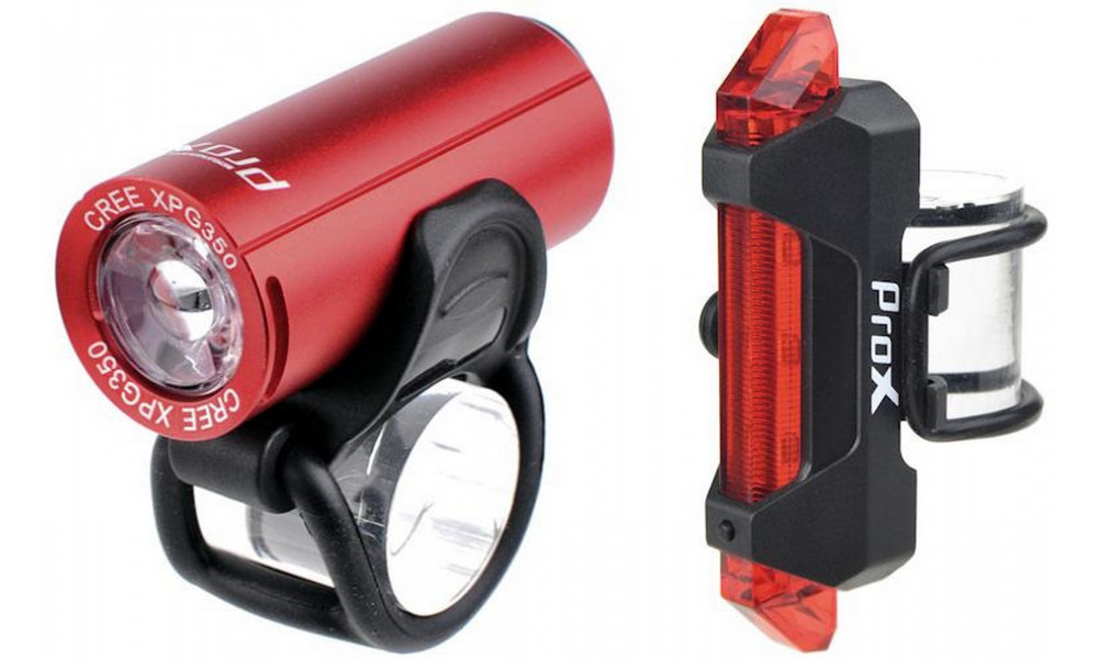 Apšvietimo komplektas ProX Pictor CREE 350Lm + 10Lm USB red - 1