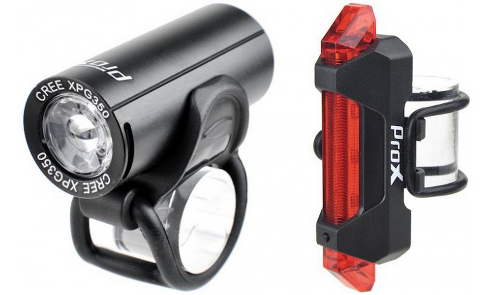 Apšvietimo komplektas ProX Pictor CREE 350Lm + 10Lm USB black - 1