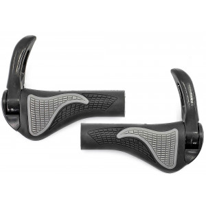 Vairo rankenėlės Azimut Ergo + Bar-Ends adjustable Alu 140mm black-grey