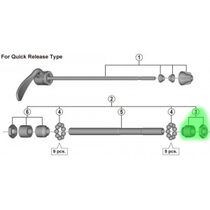 Konusas ir veržlė įvorei Shimano FH-TX500 right
