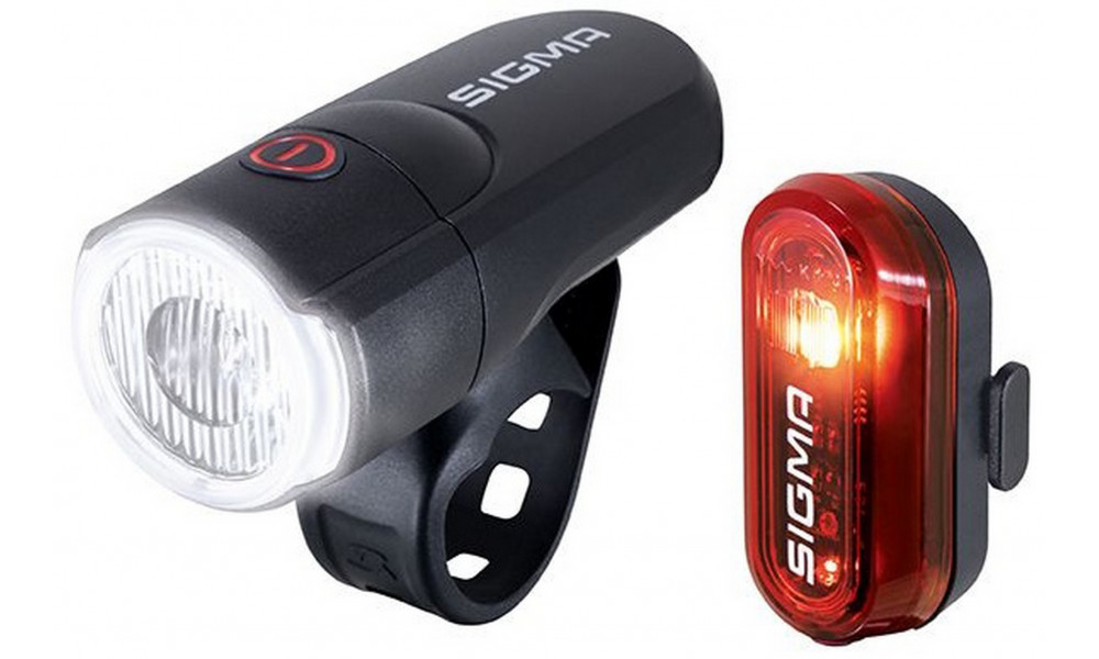 Apšvietimo komplektas Sigma AURA 30 + Curve K-Set battery (StVZO) - 1